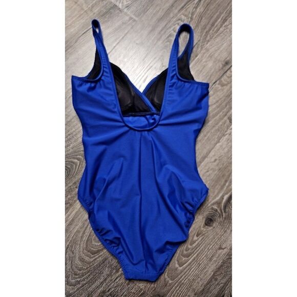 TRIMSHAPER Slimming Ruched One-Piece Swimsuit Women's Size 10 - Picture 3 of 5